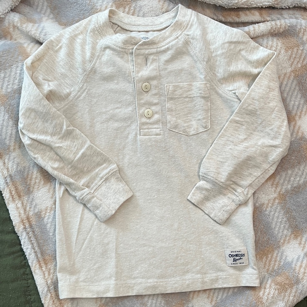 OshKosh B'gosh Kids Long Sleeve Shirt in Cream